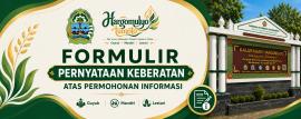 Formulir Pernyataan Keberatan Atas Permohonan Informasi